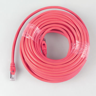 Direct Burial 6 Ft Cat7 Patch Cord Tugas Berat Tahan Air 26AWG 10Gb Merah