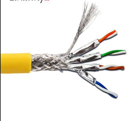 Jaket PVC Ethernet Cat7 Kabel Lan Isolasi HDPE Bare Copper