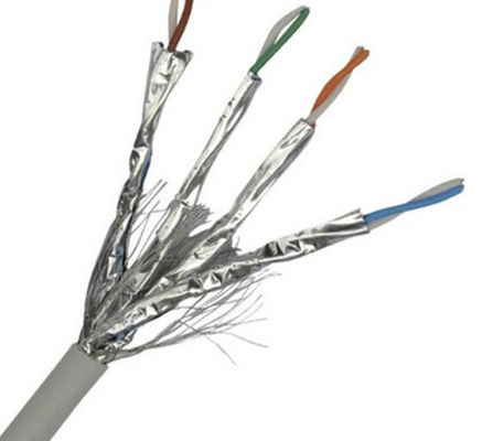 Jaket PVC Ethernet Cat7 Kabel Lan Isolasi HDPE Bare Copper