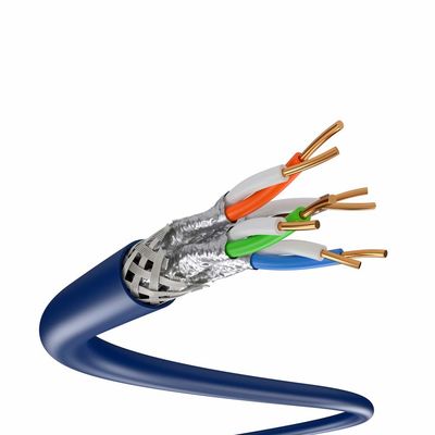 SFTP Outdoor Cat7 Lan Cable Perisai Ganda CCA 28AWG Multicolor