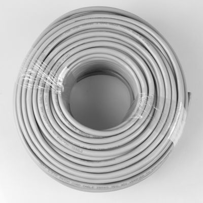 Kabel Twisted Pair Jaringan Cat 7 Terlindung 100meter 305m Warna Abu-abu