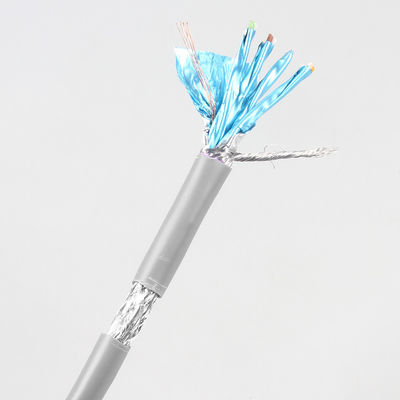 Kabel Twisted Pair Jaringan Cat 7 Terlindung 100meter 305m Warna Abu-abu