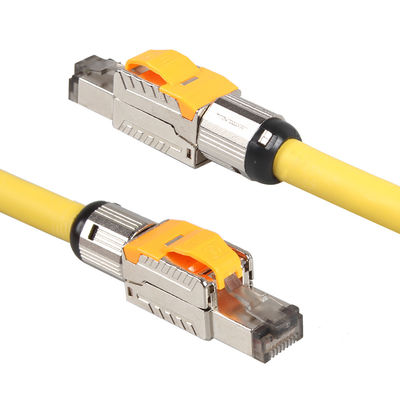 Kabel Cat 7 STP yang Dihentikan Lapangan, Kabel RJ45 8P8C Jaringan Modular Plug Cat 7 Patch