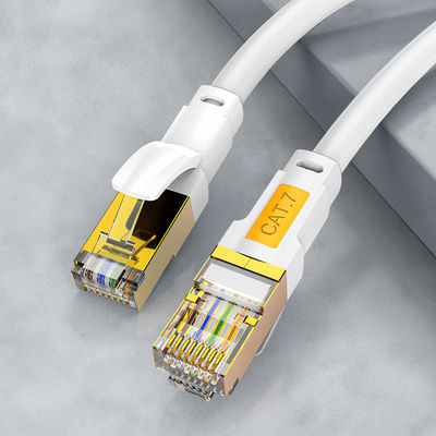 Kabel Patch Cat7 Terlindung 10Gbps 600MHz Serbaguna Berkecepatan Tinggi