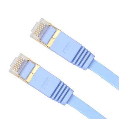 Kabel UTP Datar Praktis 30 AWG, Kabel Patch RJ45 CAT6 Ultra Tipis