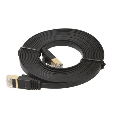 Kabel UTP Flat Patch Cat 6 Tembaga 1 Meter Rj45 Terlindung warna Hitam