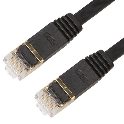Kabel UTP Flat Patch Cat 6 Tembaga 1 Meter Rj45 Terlindung warna Hitam