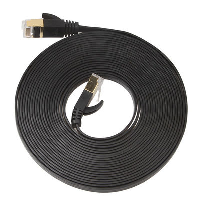 Kabel UTP Flat Patch Cat 6 Tembaga 1 Meter Rj45 Terlindung warna Hitam
