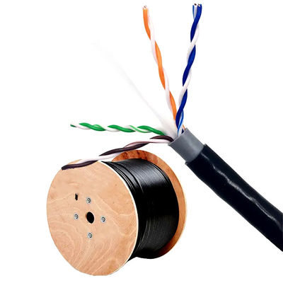 Double Sheath Cat6 Lan Kabel Jaringan UTP Tembaga Murni Untuk Outdoor