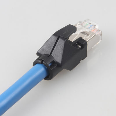 Kabel Ethernet Cat6a S / FTP 6 Kaki RJ45 Kabel Jaringan Patch Kabel Jaringan Rantai Tarik Industri